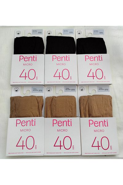 Penti Micro 40 Den средно дебели матови чорапи (къси чорапи) 6 части