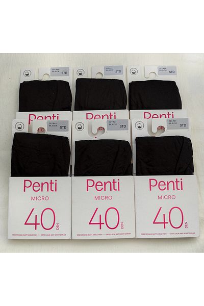 Penti Micro 40 Den средно дебели матови чорапи (къси чорапи) 6 части