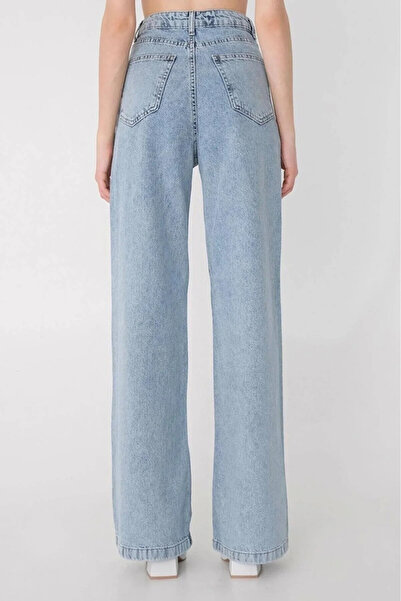 Livik The Bella Likralı Yüksek Bel Salaş Kot Pantolon Wide Leg Jean Kot Pontolon