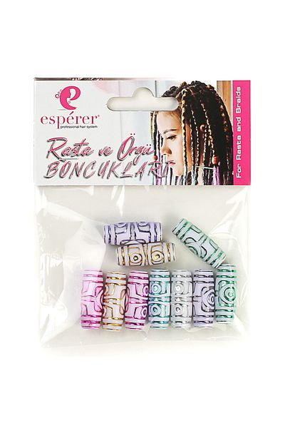 KONAK PERUK Knitted Colorful Rasta Beads - OB21