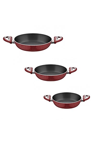 Taç Titan 3'lü Granit Petek Dokulu Sahan Seti 18/20/22cm