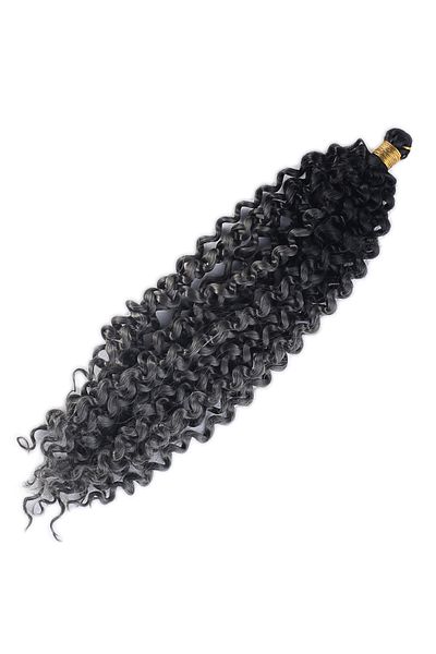 KONAK PERUK Black Dark Gray Ombreli Afro Wave Hair