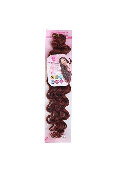 KONAK PERUK Red Copper Water Wave Hair