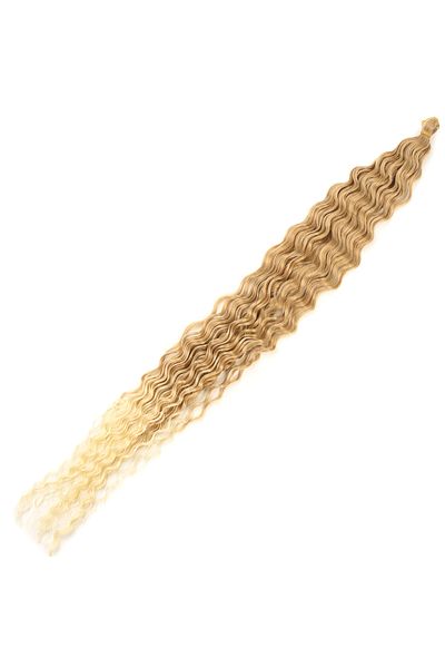 KONAK PERUK Afro Russian Wave Hair - Caramel / Platinum Ombreli