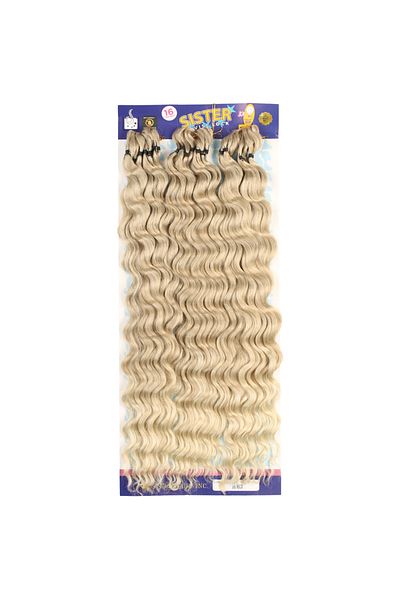 KONAK PERUK Afro Wave Sister Hair - Ashy Honey Foam and Platinum Ombreli 16-613