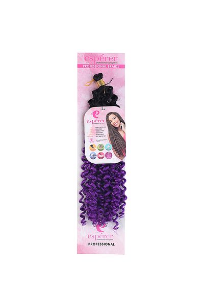 KONAK PERUK Black Purple Ombreli Afro Wave Hair