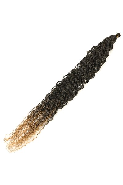 KONAK PERUK Black Caramel Ombreli Russian Afro Wave Hair