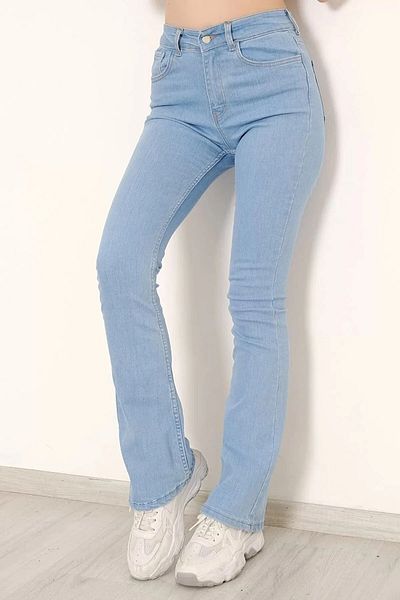 Livik Vanilla Pantaloni de blugi din denim cu picioare spaniole din Lycra, cu design special pentru femei