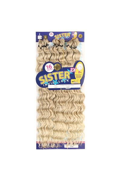 KONAK PERUK Afro Wave Sister Hair - Ashy Honey Foam and Platinum Ombreli 16-613