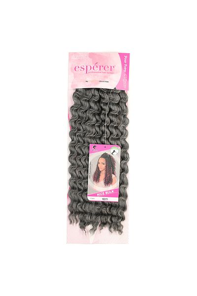 KONAK PERUK Afro Water Wave - Nice Bulk, Black/Grey Ombreli Hair