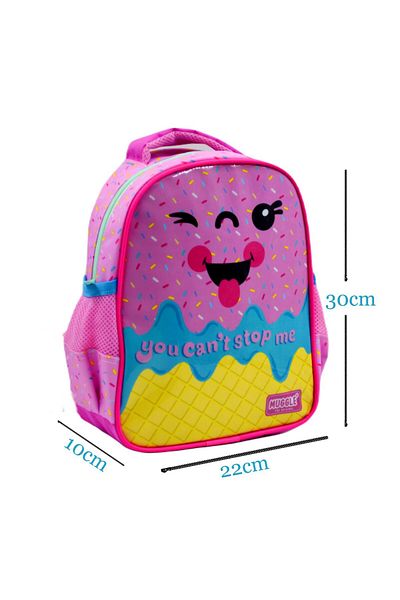 MUGGLE Single Compartment Pink Ice Cream Kindergarten Backpack MU-8676