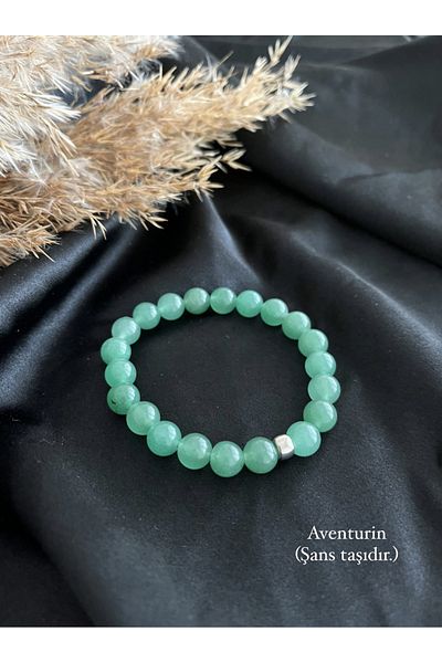Mistik Tasarım Natural Aventurine Stone Bracelet
