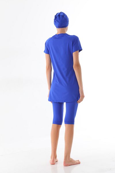 Elif Okur Short Sleeve Pool Swimsuit Saks-Purple 7416
