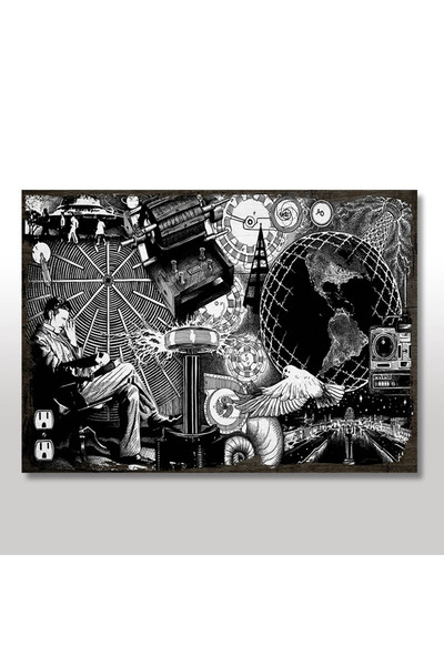 Bedeko Drvena slika Nikola Tesla, dimenzija 70*100cm