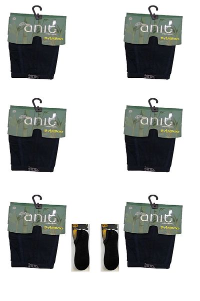 Anıt Ανδρικό Thin Tire Bamboo Boxer 6 συσκευασιών με 2 ζευγάρια κάλτσες πάνινα παπούτσια από μπαμπού