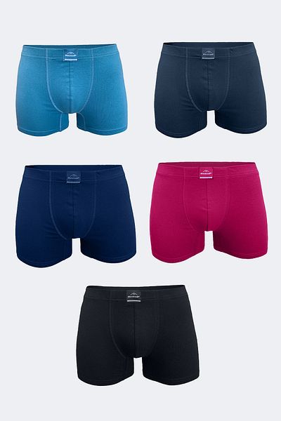 Malabadi Ανδρικό πολύχρωμο 5 Πακέτο Cotton Elastane Boxer 5m074