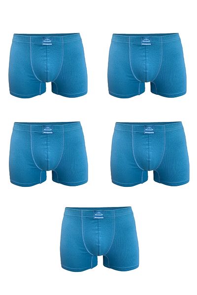 Malabadi Ανδρικό Μπλε 5 Πακέτο Cotton Elastane Boxer 5m074