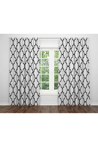 ALBANHOME Alban Home Honeycomb Pattern Digital Printing Double Wing Background Curtain