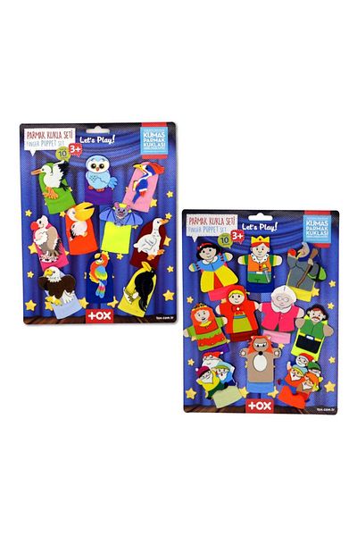 Tox 2 Set - 20 Pieces Fairy Tale Heroes and Flying Animals Finger Puppet