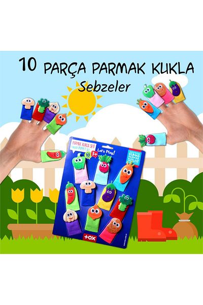 Tox Vegetables 10 Piece Finger Puppet T104
