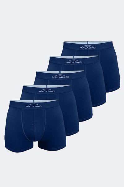 Malabadi Ανδρικό Navy Blue 5 Pack Cotton Elastane Boxer 5m075