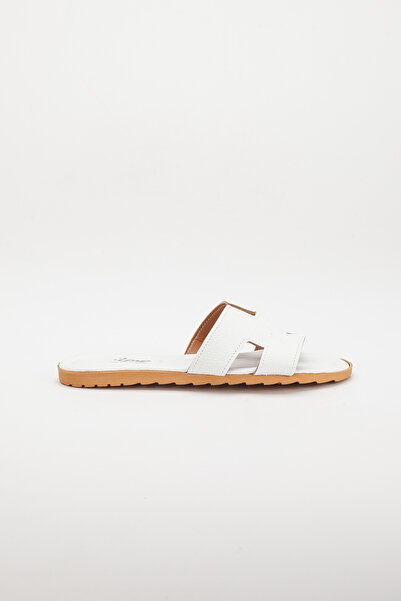 BOUIS Women's White Daily Comfortable Stylish Pool Beach House Slippers