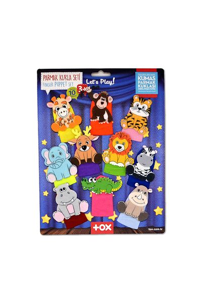 Tox Safari Animal 10 Piece Finger Puppet Set - T223