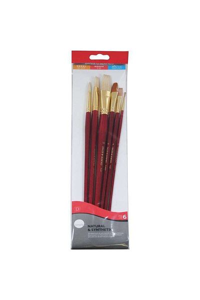 Daler Rowney Σετ βούρτσας Bristel Long Handle 6 τεμαχίων 600