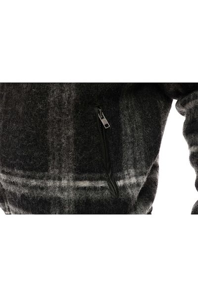 Big Sam Men's Black Wool Stamped Winter Coat 4063
