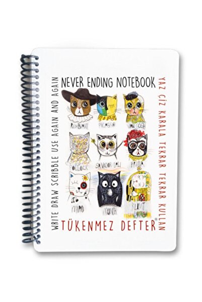 Altın Kitaplar Tükenmez Not Defteri - 2 (ressam Kediler) - 15x21 Cm