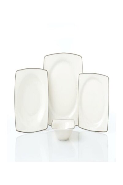 Pierre Cardin 58 Parça 12 Kişilik Yemek Takımı Kayle Silver Premium Bone China