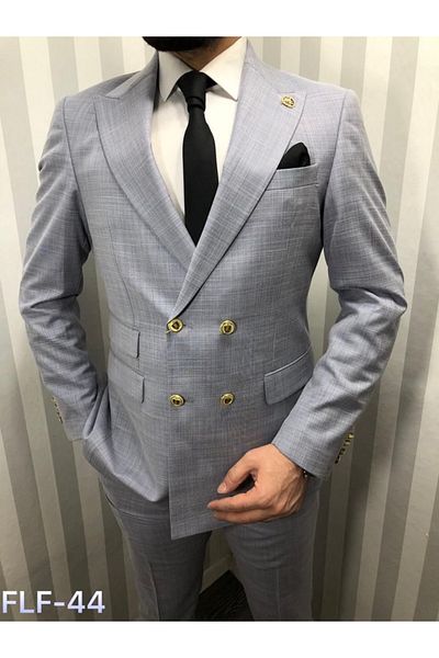 MASSARO Kétsoros Slim Fit öltöny