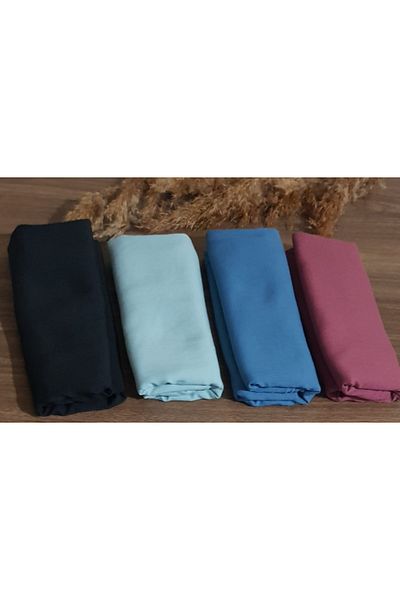 HAR-UM Ticaret Hijab Women's Cotton Jazz Shawl Model-Set of 4