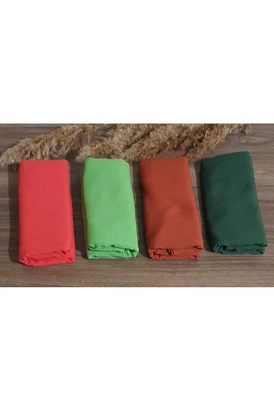 HAR-UM Ticaret Hijab Women's Cotton Jazz Shawl Model-Set of 4