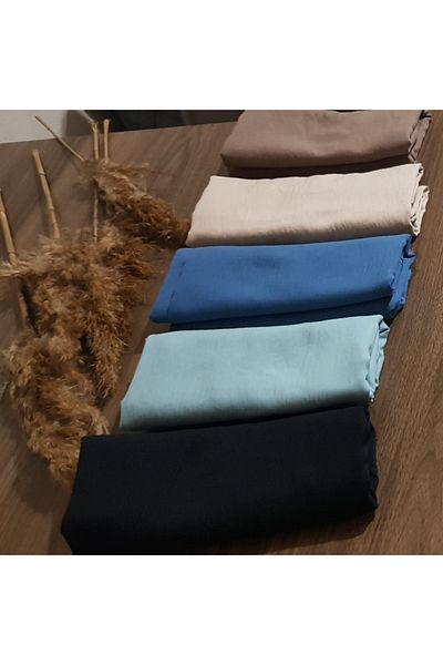 HAR-UM Ticaret Hijab Women's Cotton Jazz Shawl Model-Set of 5