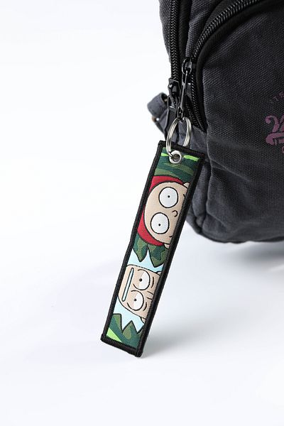 gokmentoy Elder Professor & Grandson Double Sided Woven Fabric Keychain