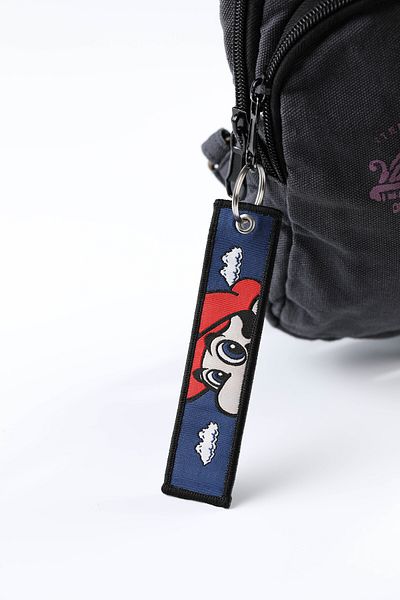 gokmentoy Super Mario Double Sided Woven Fabric Keychain