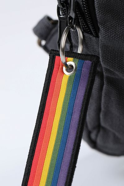 gokmentoy Rainbow Double Sided Woven Fabric Keychain