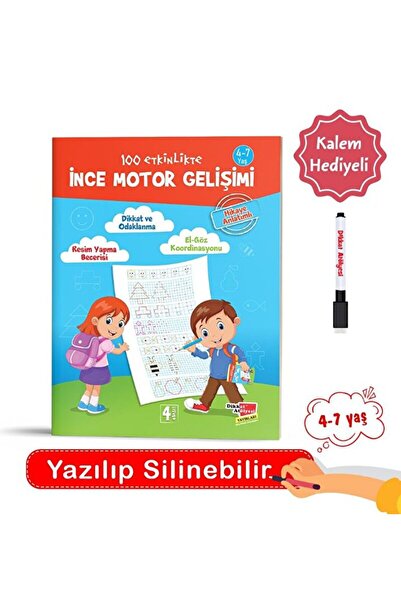 Dikkat Atölyesi Yayınları Yaz Sil 100 Etkinlikte İnce Motor Gelişimi / Kolekt...