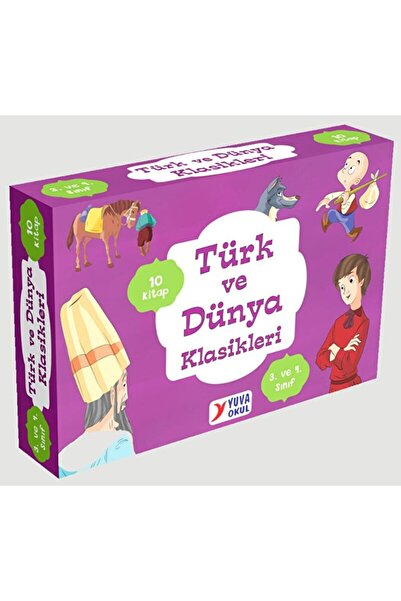 Yuva Yayınları 3. ve 4. Sınıf Türk ve Dünya Klasikleri Kutulu Set / Kolektif / Yuva Yayınları / 9789755176819