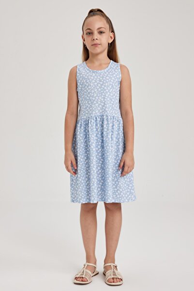 DeFacto Gemustertes Baumwollkleid für Mädchen