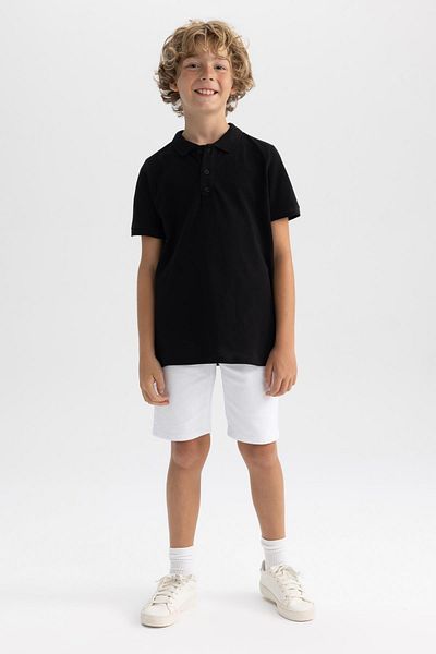 DeFacto Chlapecké tričko Pique Basic Plain Polo s krátkým rukávem B0668a8ns