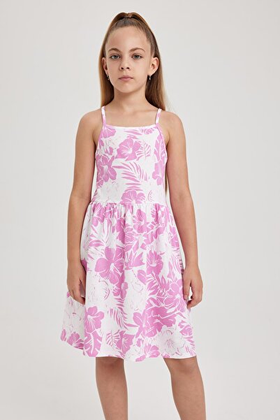 DeFacto Rochie din bumbac cu modele pentru fete