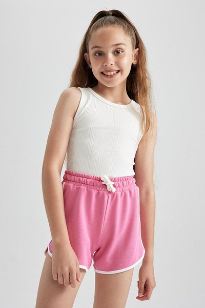 DeFacto Regular Fit Sweatshirt and Shorts Set for Girls