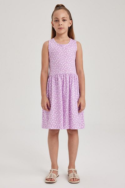 DeFacto Girl's Patterned Cotton Dress