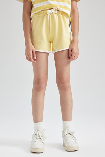 DeFacto Girl's Regular Fit Sweatshirt and Shorts Set