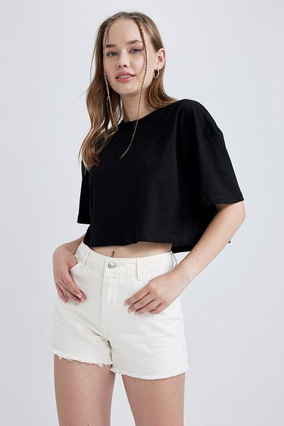 DeFacto Coool Oversize Wide Fit Cotton Short Sleeve T-Shirt B0651Axns