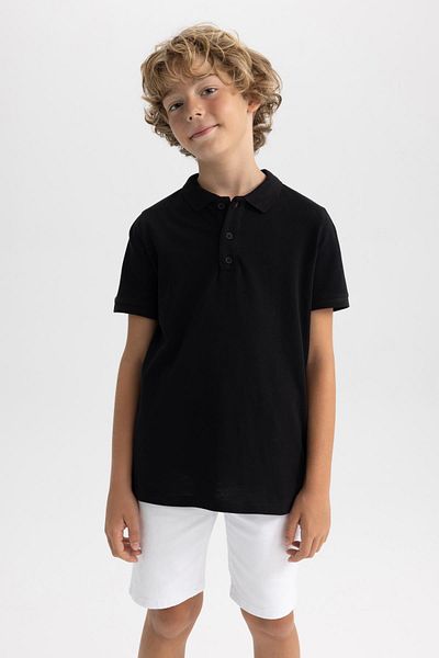 DeFacto Chlapecké tričko Pique Basic Plain Polo s krátkým rukávem B0668a8ns