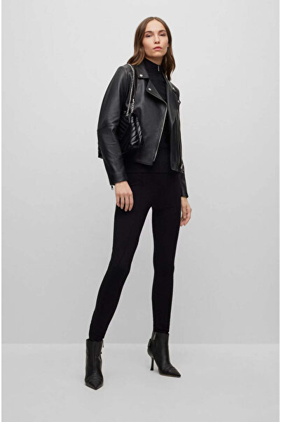 BOSS Kadın Dokuma Kumaş Normal Bel Düz Model Siyah Pantolon 50494165-960