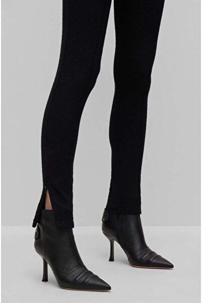 BOSS Kadın Dokuma Kumaş Normal Bel Düz Model Siyah Pantolon 50494165-960